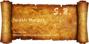 Spáth Margit névjegykártya